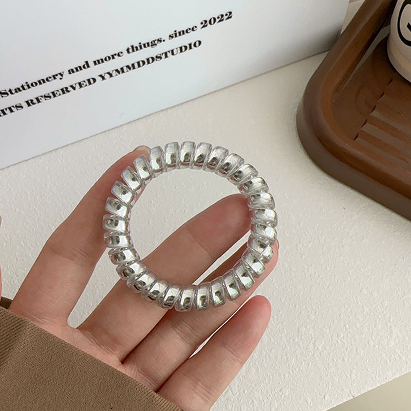 Wholesale Metallic Color Telephone Line Band Ball Hair Rope